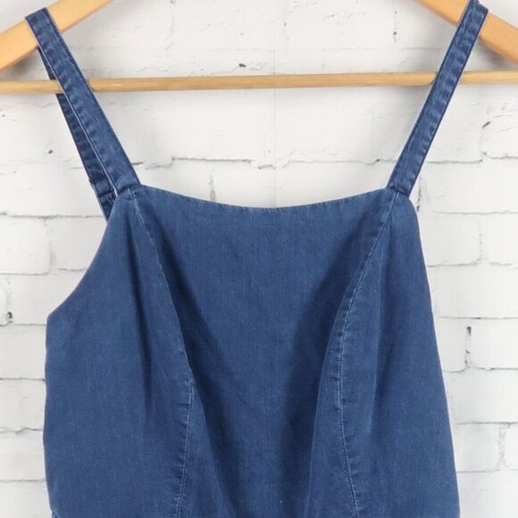 OLD NAVY BLUE DENIM SPAGHETTI STRAP ROMPER WITH POCKETS SIZE XS - Picture 4 of 8
